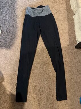 VS Pink Sequin Black with Gold Sequins leggings